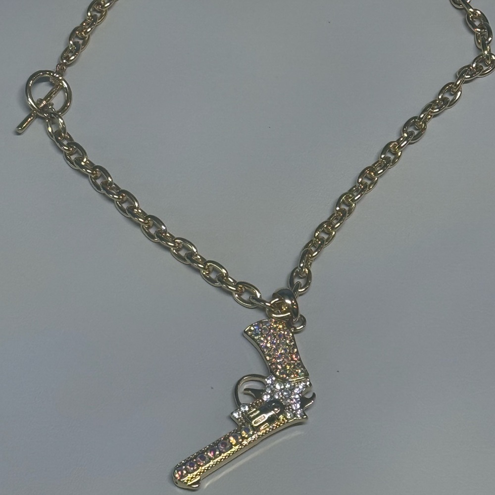Pistol Pendant Necklace